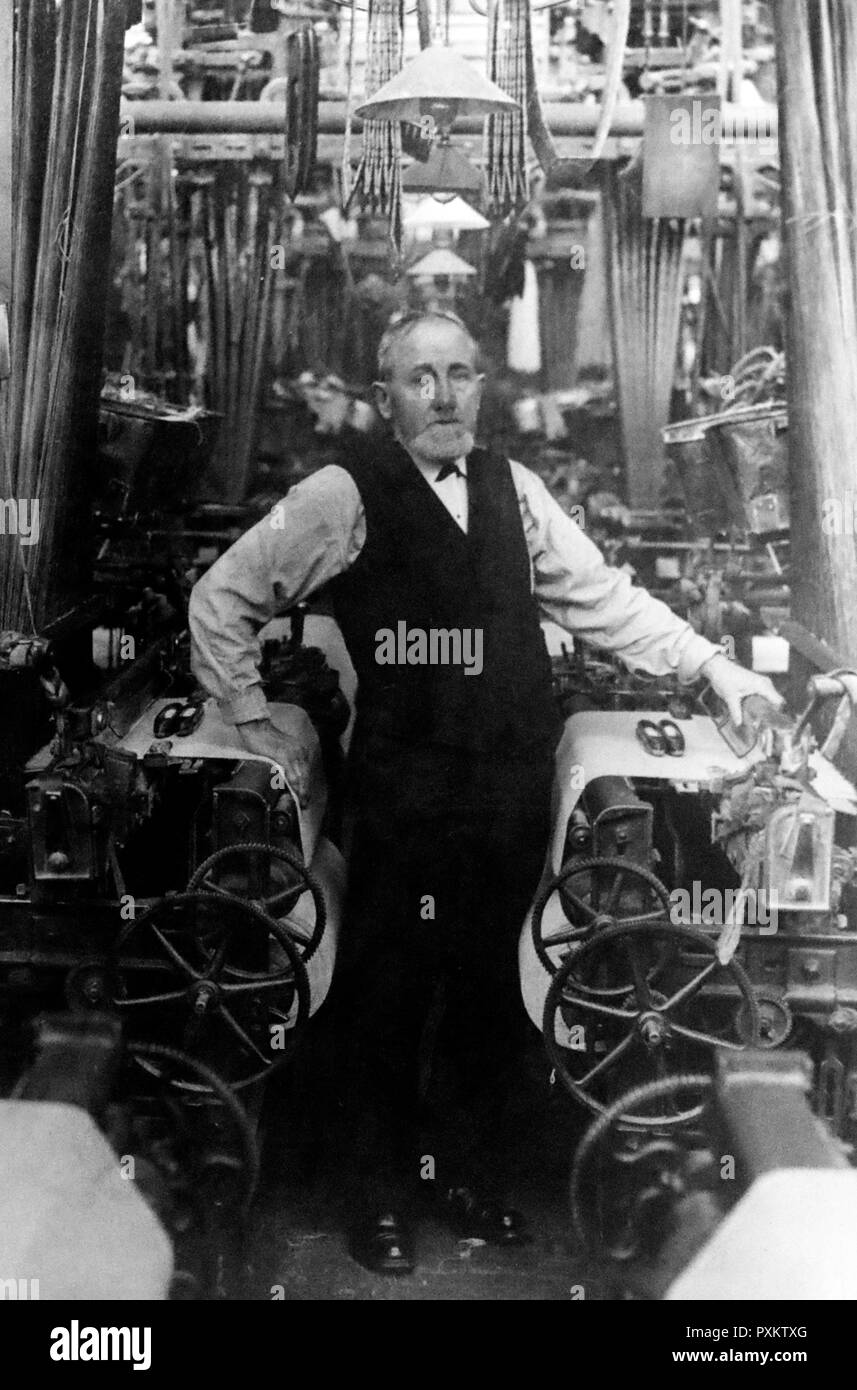 Un travailleur de l'usine de Lancashire, période victorienne Banque D'Images