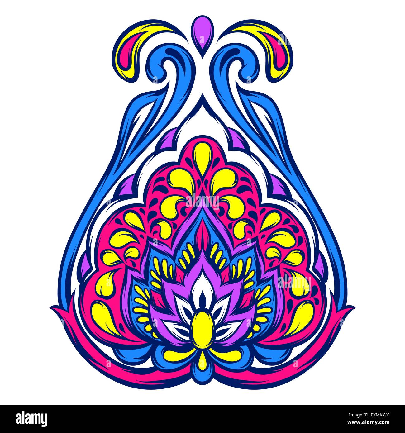 Élément décoratif ethnique indienne. Illustration de Vecteur Élément décoratif ethnique indienne. Illustration de Vecteur