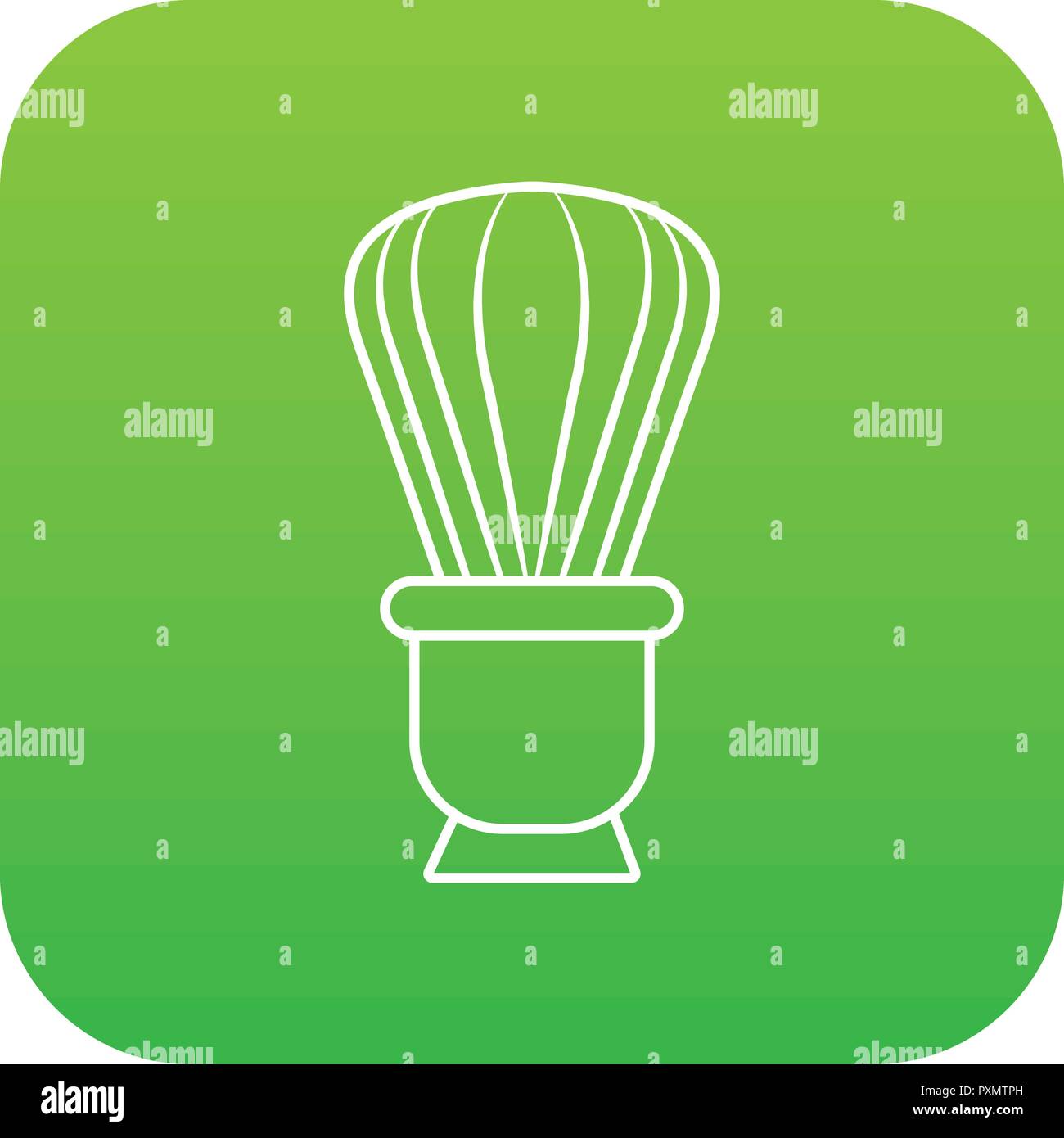 Blaireau vecteur vert icône Illustration de Vecteur