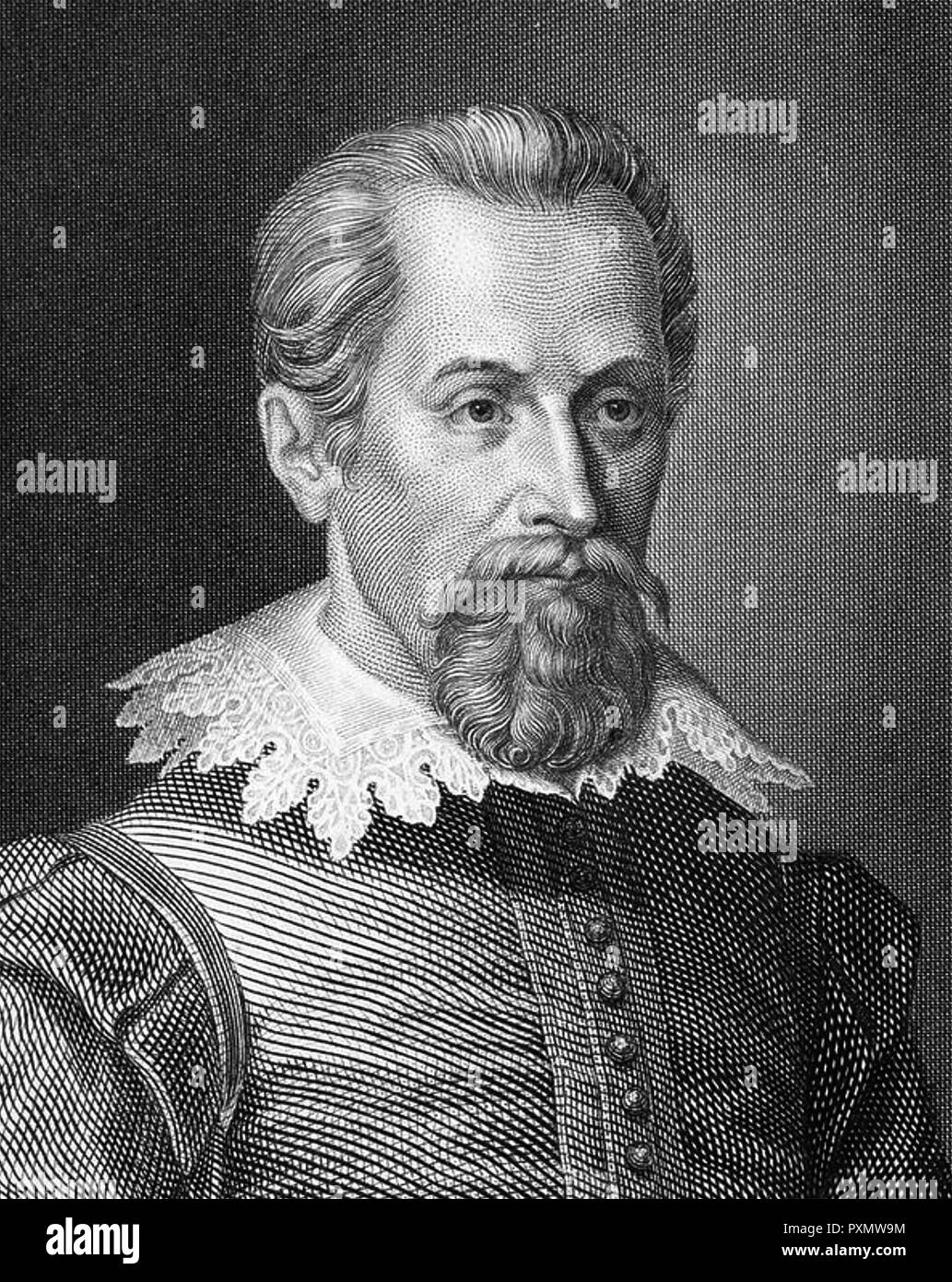 JOHANNES Kepler (1571-1630) mathématicien et astronome d'une gravure du xixe siècle Banque D'Images