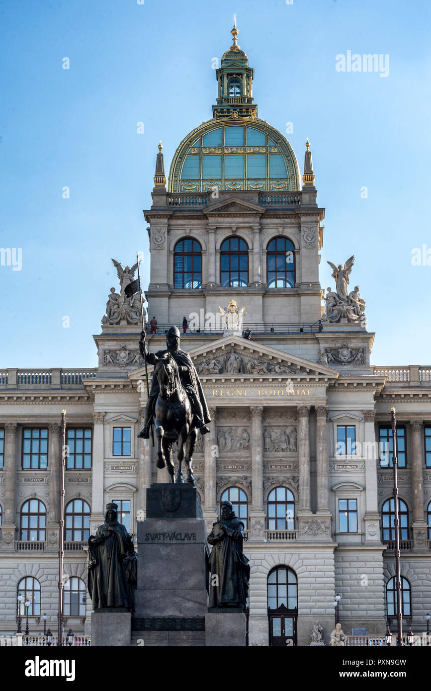 Musée National, dernière réparation avant l'ouverture, 22.10.2018 (CTK Photo / Petr Salek) Banque D'Images