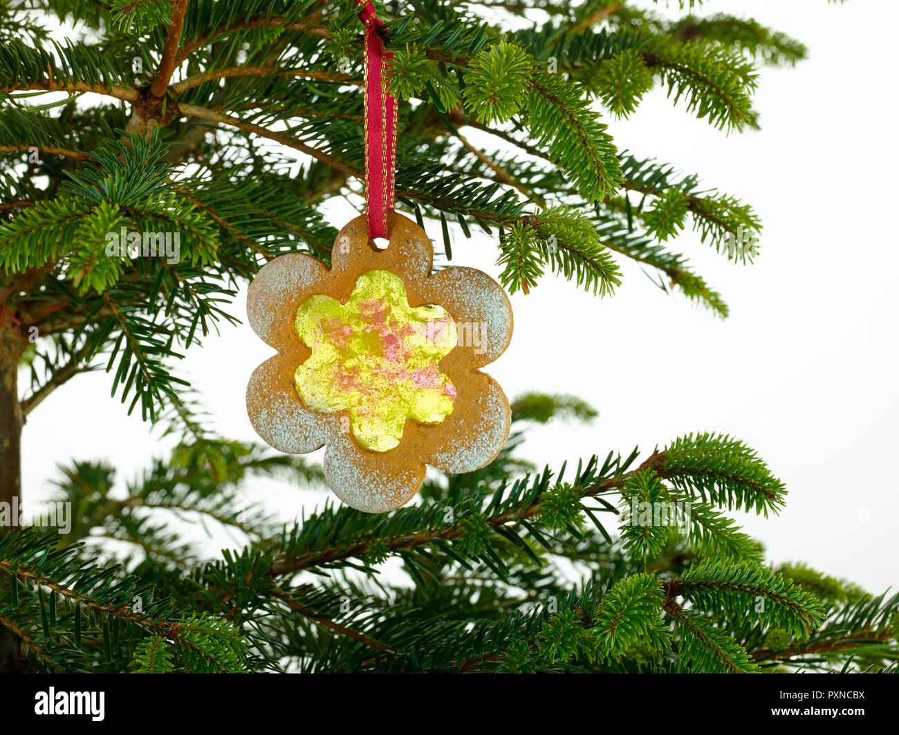 Les cookies d'arbre de Noël Banque D'Images