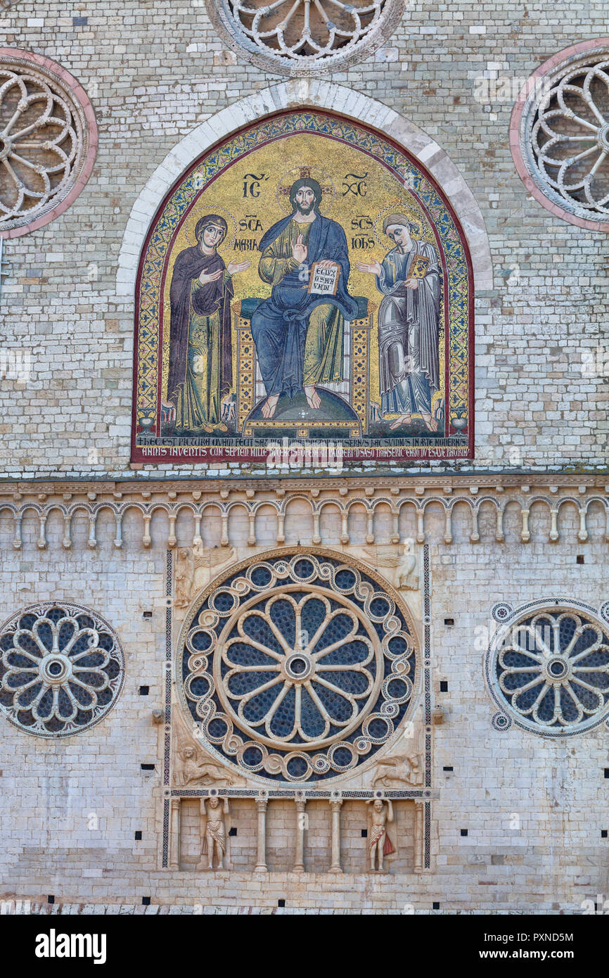 La Cathédrale de Spolète, Spoleto, Perugia, Ombrie, Italie Banque D'Images