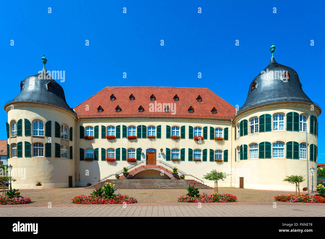 Chateau Bergzabern, Bad Bergzabern, Deutsche WeinstraÃŸe, Rhénanie-Palatinat, Allemagne Banque D'Images