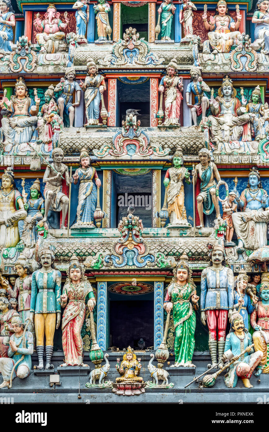 Le Temple Sri Mariamman, Singapour Banque D'Images
