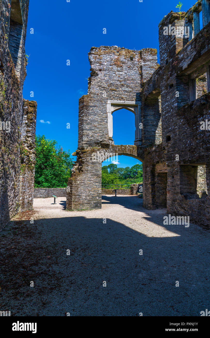 Berry Pomeroy Château, Devon, Angleterre, Royaume-Uni, Europe Banque D'Images