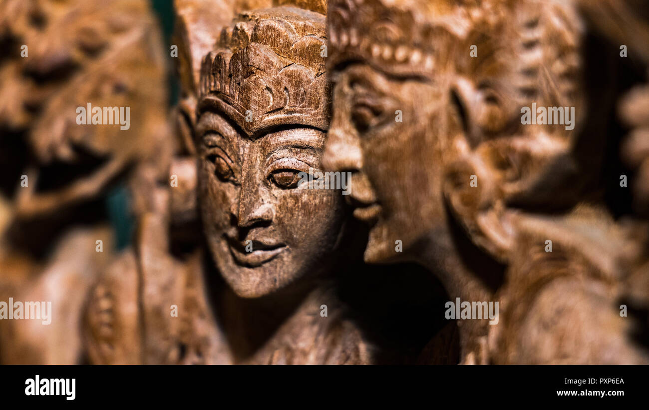 Statue asiatique close up de droit Banque D'Images