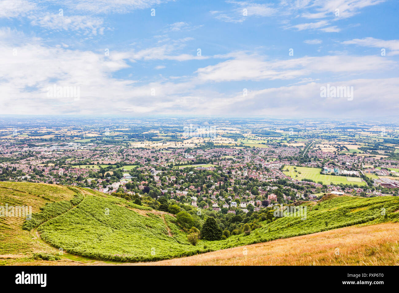 La Malverns de la balise de Worcestershire, Angleterre Banque D'Images