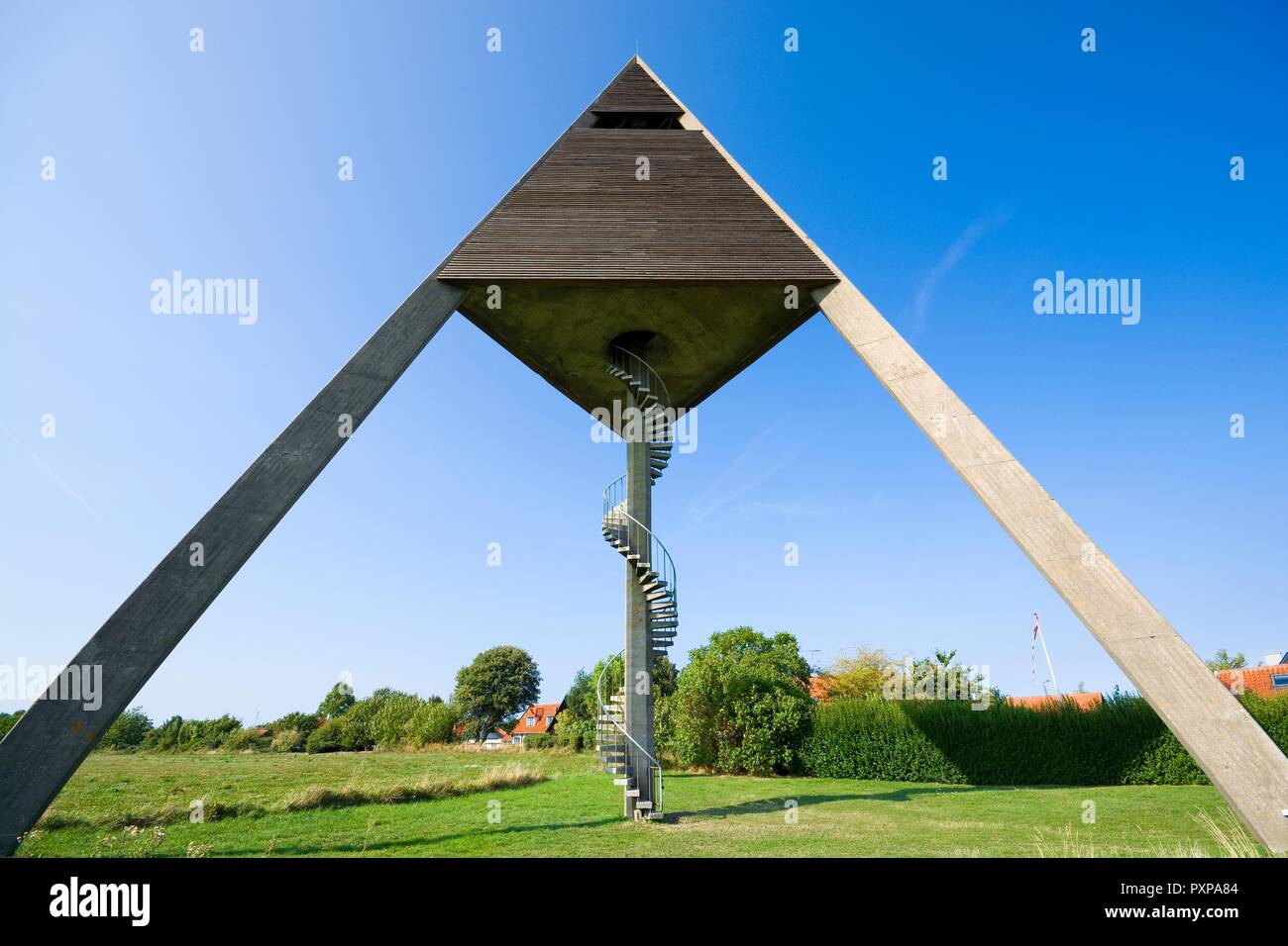 SVANEKE, DANEMARK - août 23, 2018 à trois pattes moderne : tour de l'eau conçu par Jorn Utzon Banque D'Images