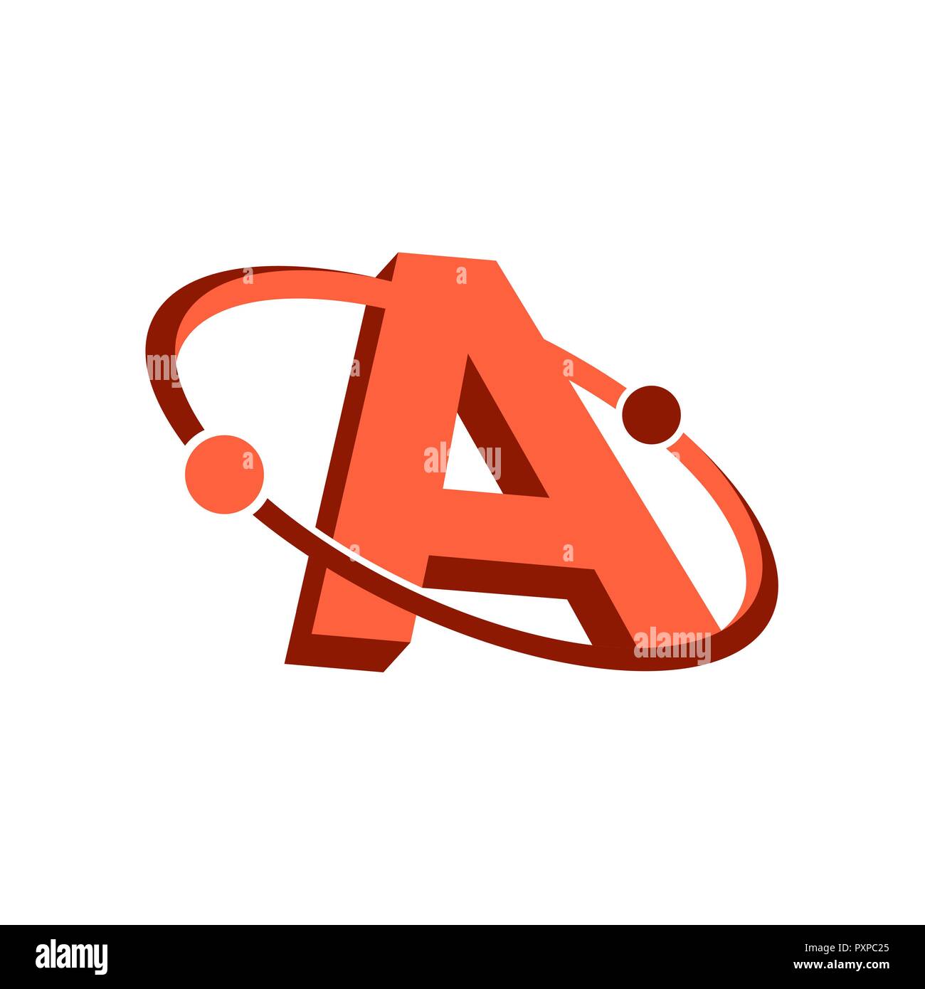 Lettre d'un logo. Lettres modernes de création Logo Icône Vector Illustration Illustration de Vecteur