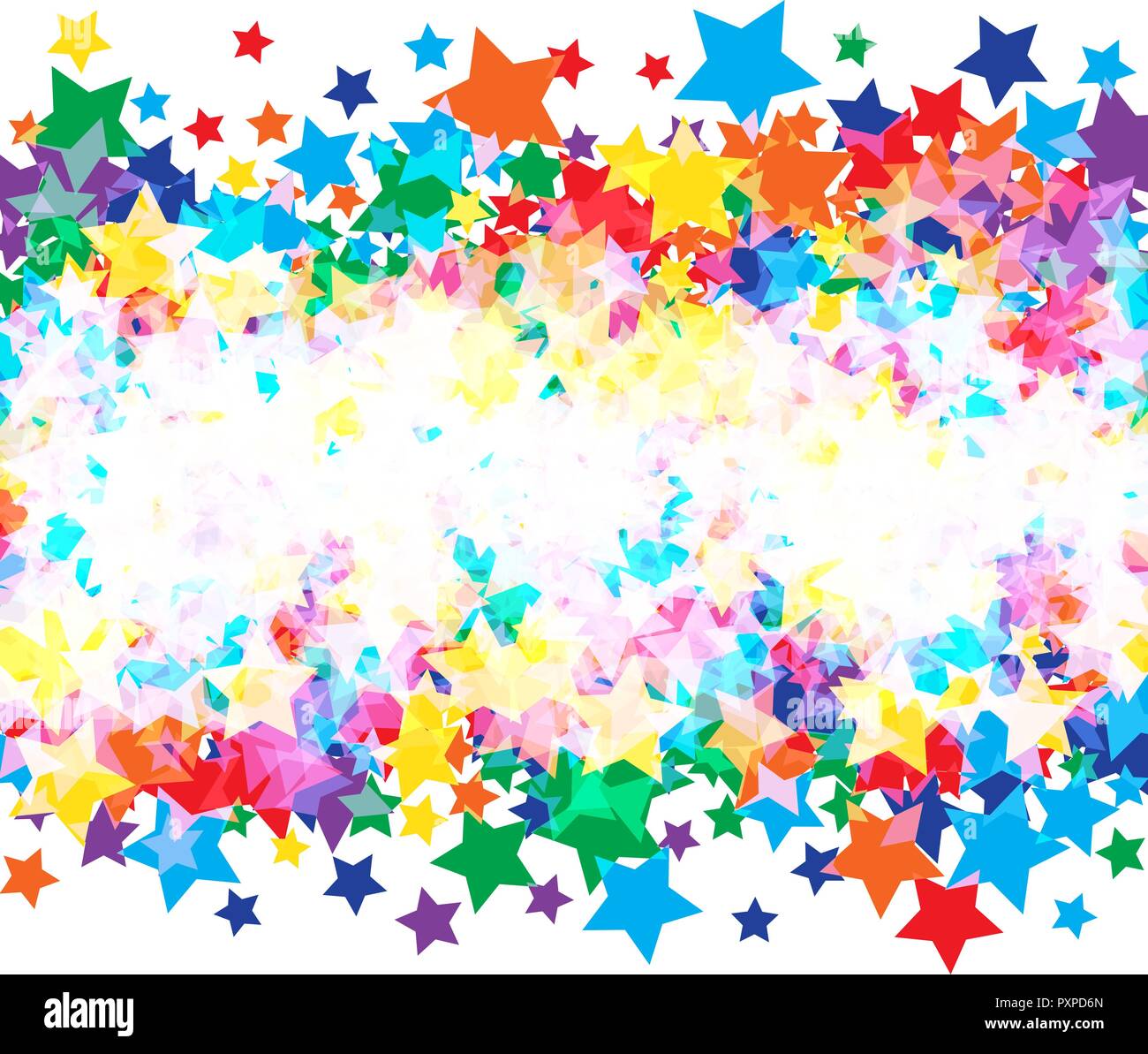 Étoiles brillantes coloré couleurs vives. abstract background vector texture confettis. Illustration de Vecteur