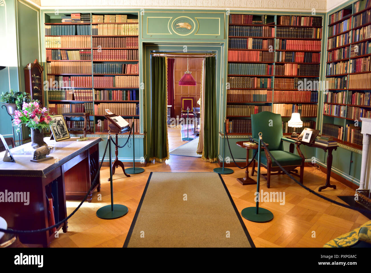 À l'intérieur bibliothèque dans environ 1930 époque de George Eastman House et musée de la photographie, Rochester, New York, USA Banque D'Images