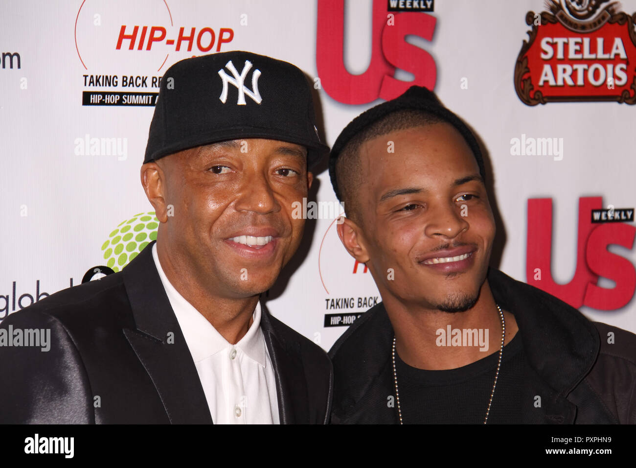 Russell Simmons, T.I. (Clifford Joseph Harris Jr.) 02/08/09 'ou de Russell "Célébration de Grammy Award'' candidats @ résidence privée, Los Angeles Photo de Megumi Torii/HNW / PictureLux (8 février 2008) #  33687 Référence de fichier 652HNWPLX Banque D'Images