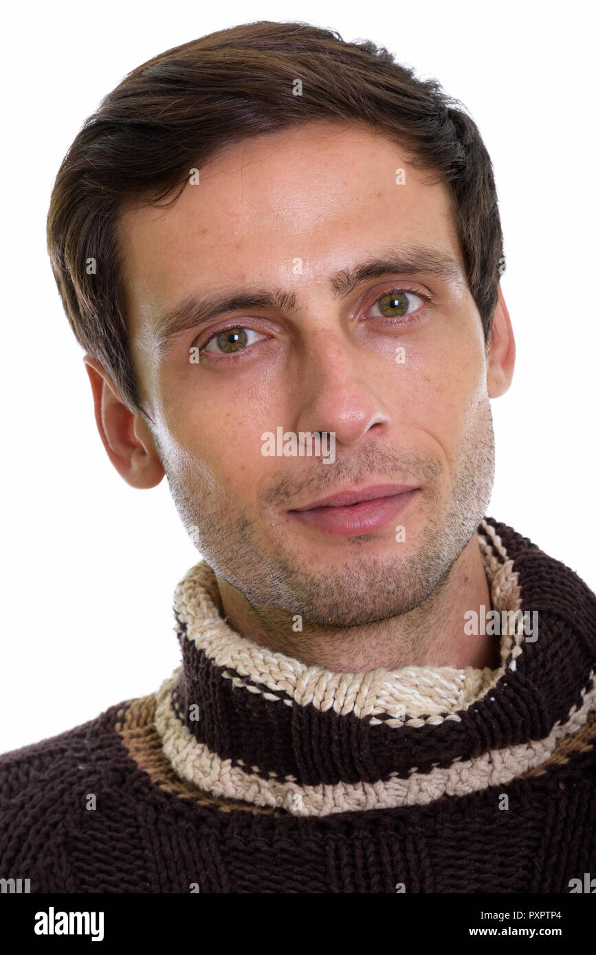 Portrait de face of young man Banque D'Images