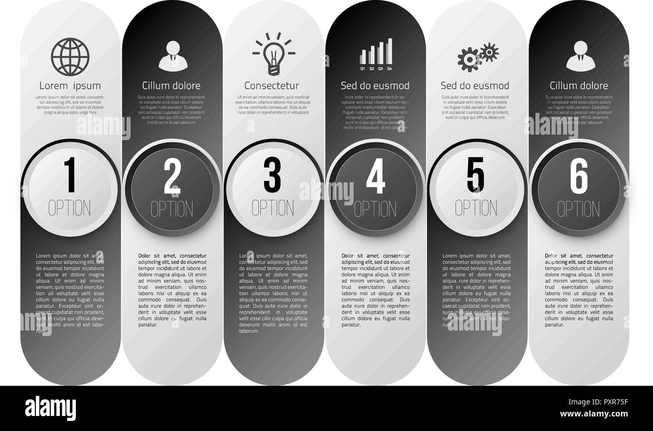 L'infographie avec étapes ou options Illustration de Vecteur