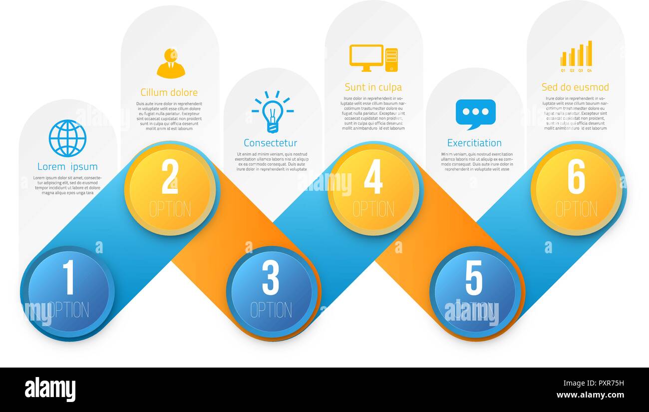 L'infographie avec étapes ou options Illustration de Vecteur