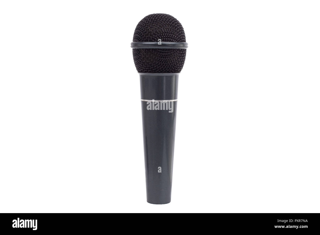 Microphone isolé sur blanc. Microphone professionnel sur blanc. Banque D'Images