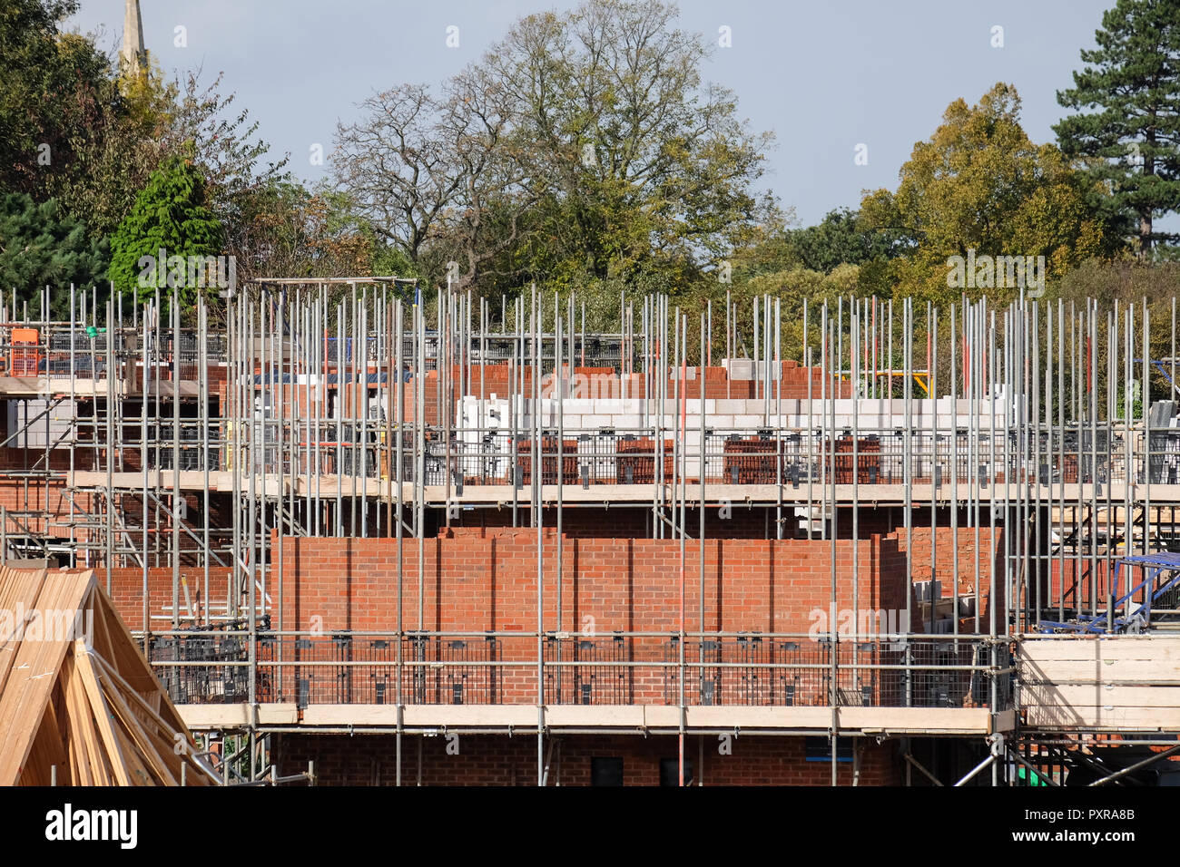 Nouvelles maisons en construction à Loughborough Banque D'Images