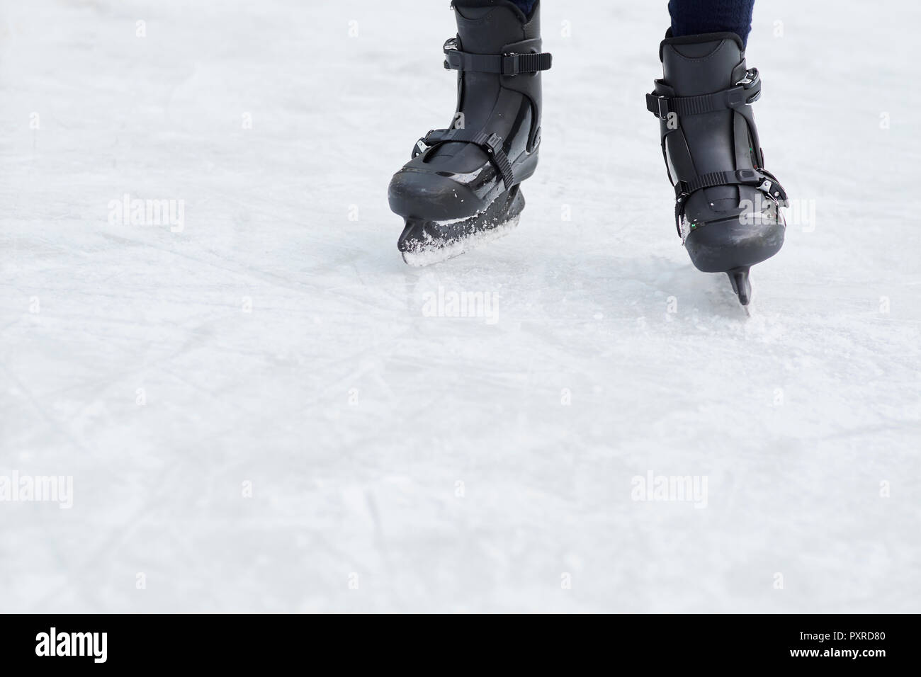 Détail de patins à glace Banque D'Images