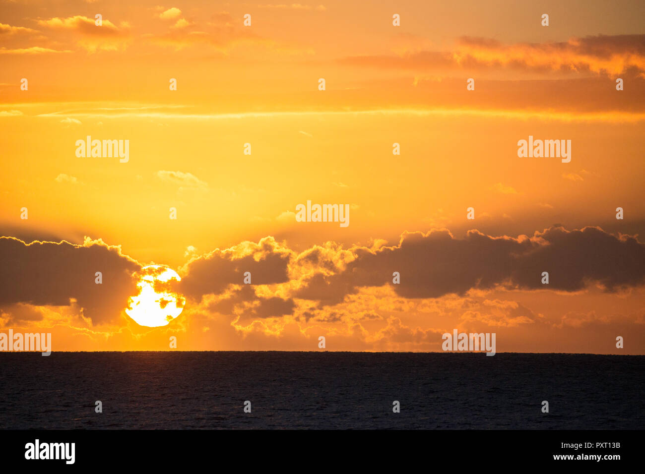 Lever du soleil près de Cabo Pulmo, Baja California Sur, Mexique Banque D'Images