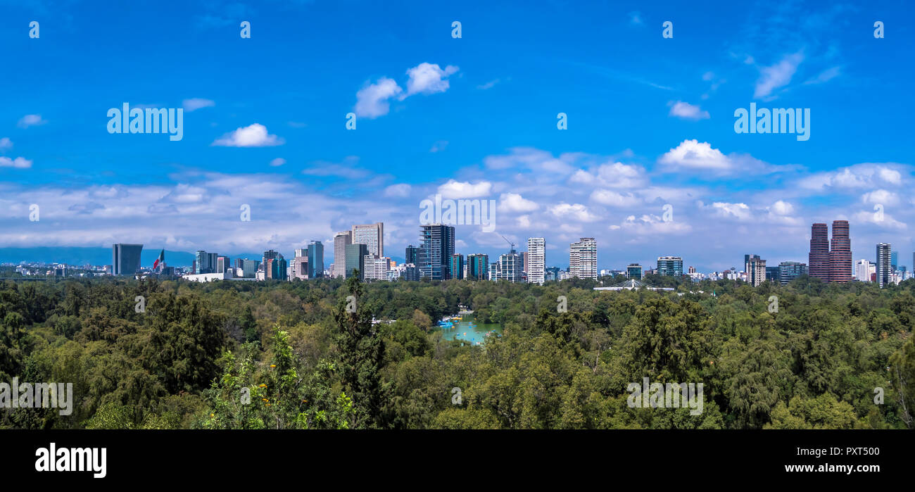 Vue panoramique sur les toits de la ville de Mexico Banque D'Images