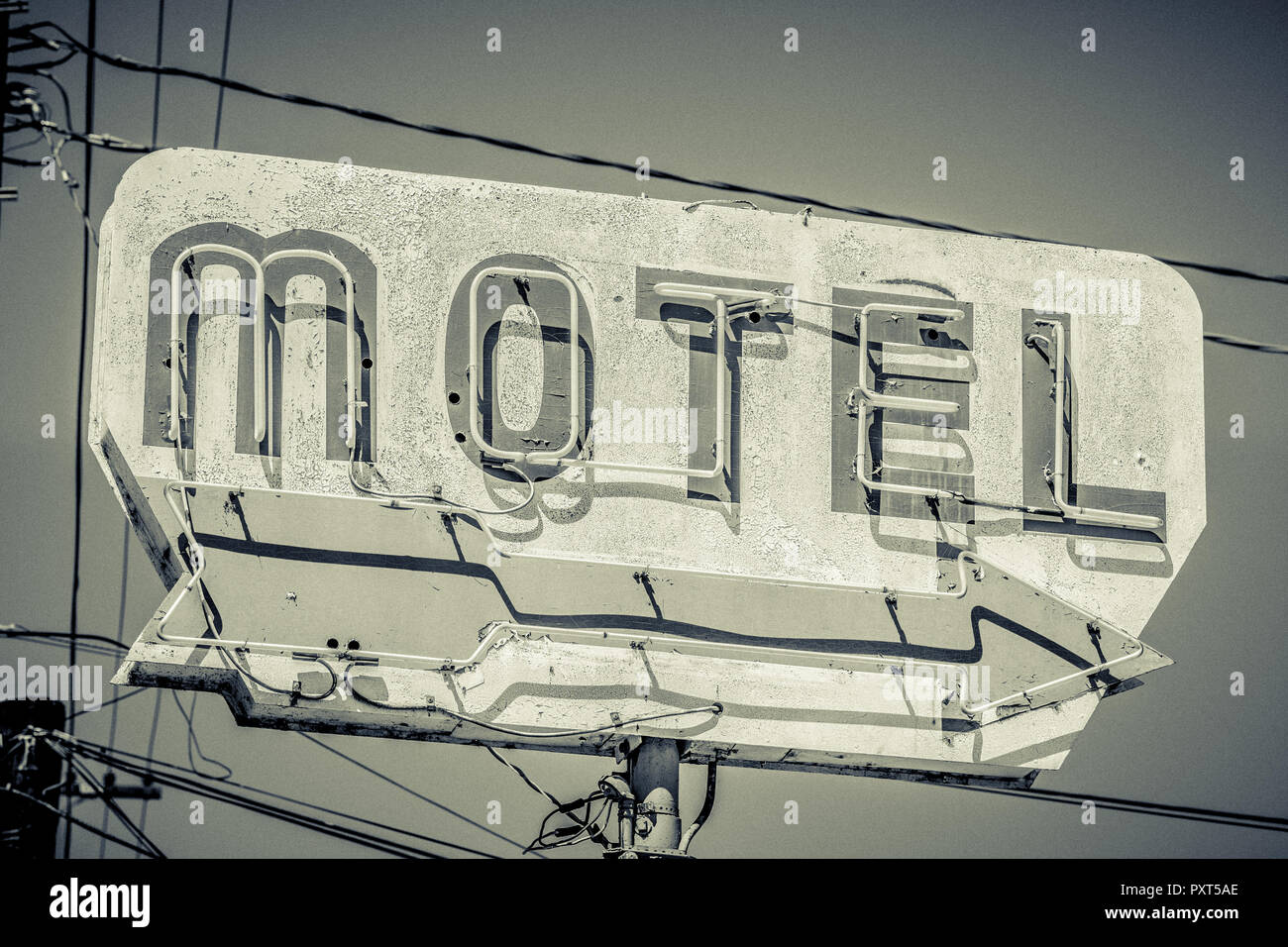 Ancien, vintage motel sign Banque D'Images