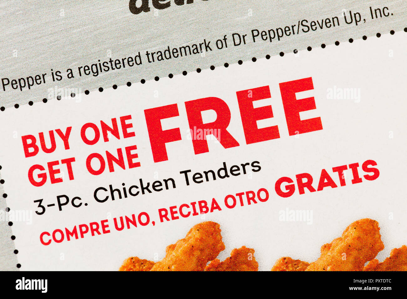 Le mot 'libre' utilisé dans la publicité imprimée - USA Banque D'Images