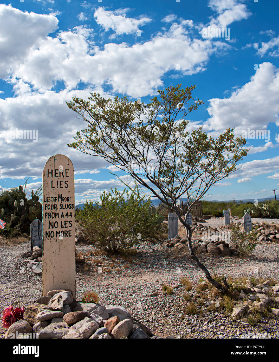 Lester Moore tombe. Boot Hill Cemetery. Tombstone, Arizona USA Banque D'Images