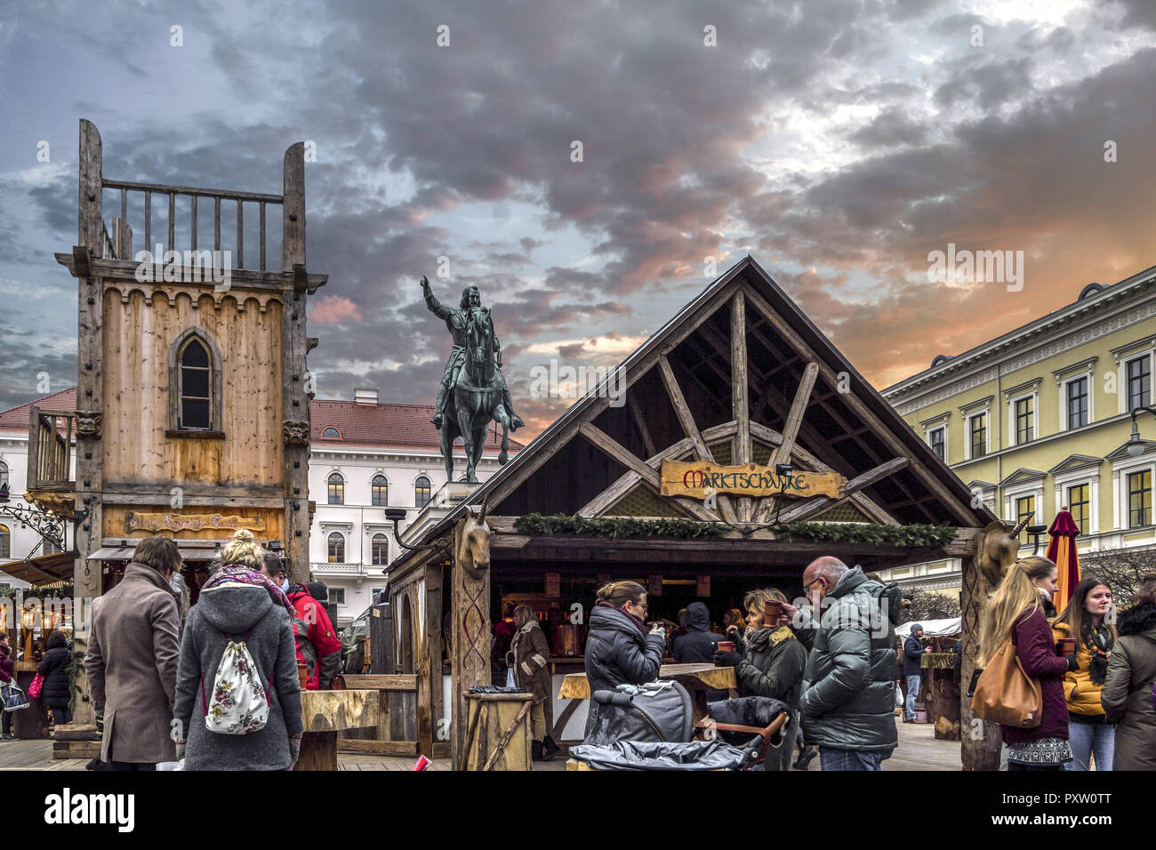 Noël à Munich, Bavière Banque D'Images