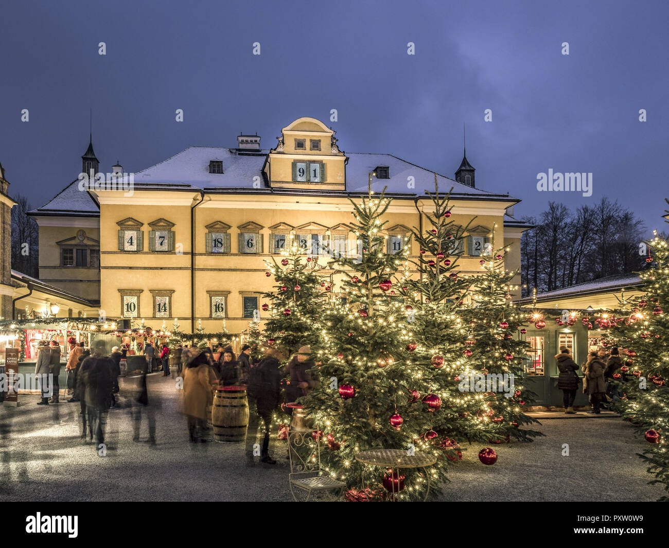 Marché de Noël Palais Hellbrunn, Salzbourg, Autriche Banque D'Images