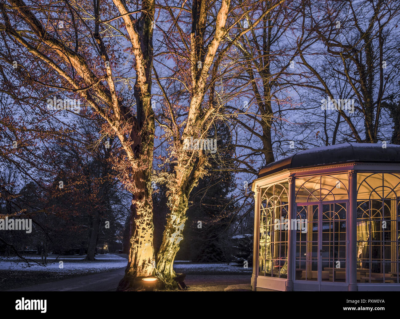 Marché de Noël Palais Hellbrunn, Salzbourg, Autriche Banque D'Images