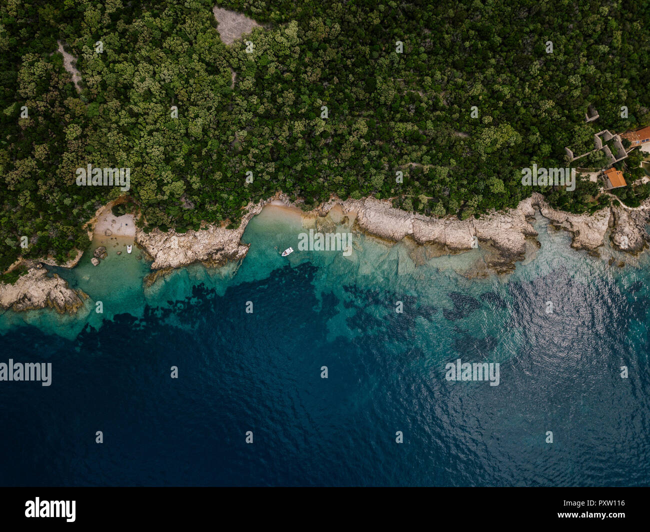 La Croatie, Cres, Mer Adriatique Banque D'Images