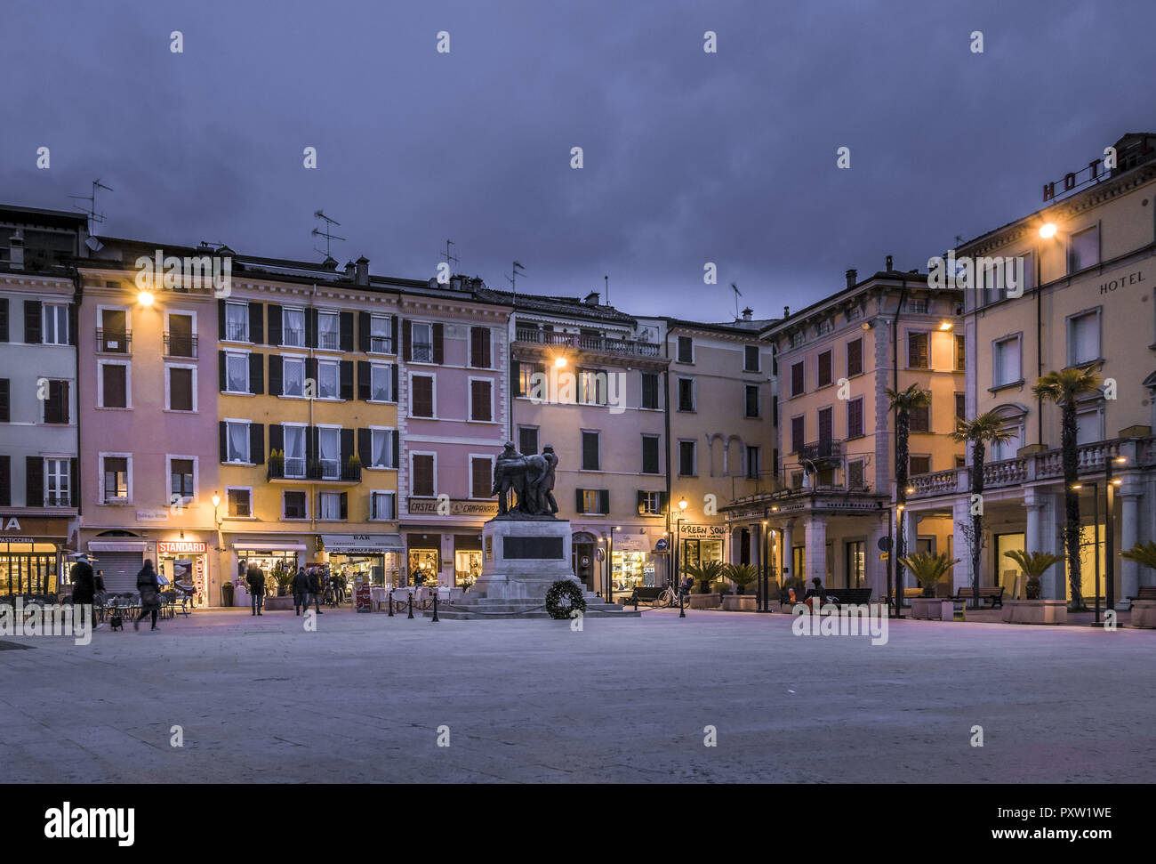 Piazza della Vittoria à Salo, Italie Banque D'Images