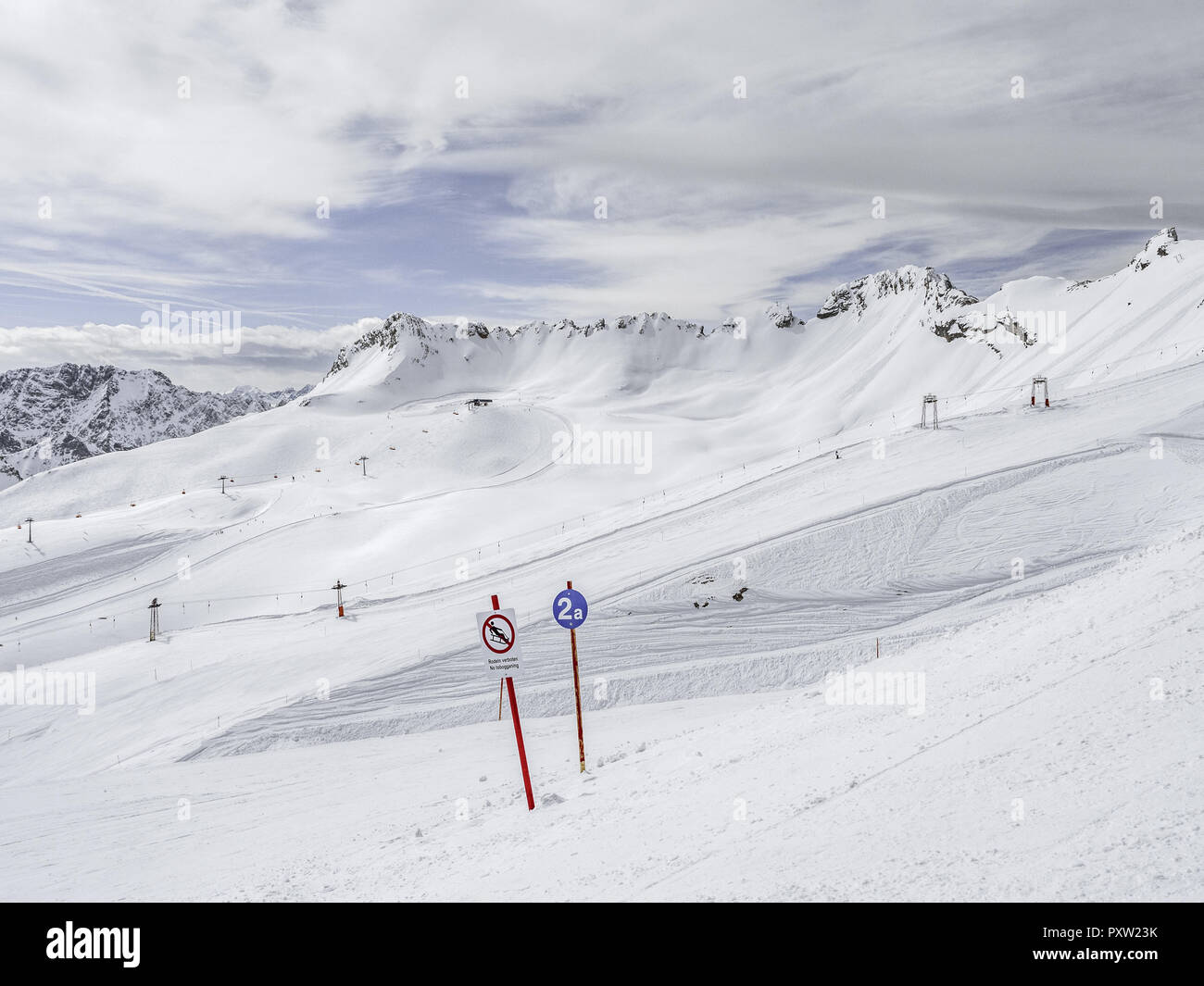 Domaine skiable de la Zugspitze, Bavière, Allemagne Banque D'Images