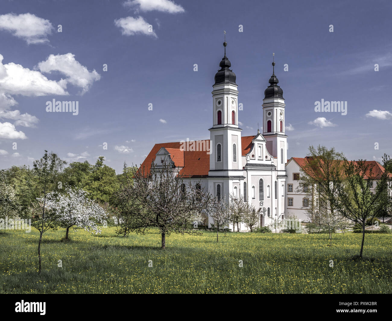 Monastère d'Irsee, Bavière, Allemagne Banque D'Images