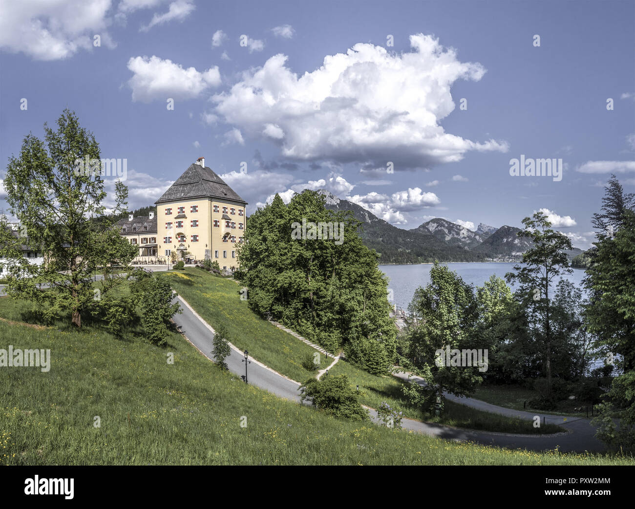 Hotel Schloss Fuschl, Salzkammergut, Autriche Banque D'Images