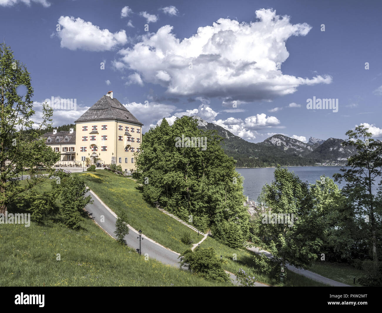 Hotel Schloss Fuschl, Salzkammergut, Autriche Banque D'Images