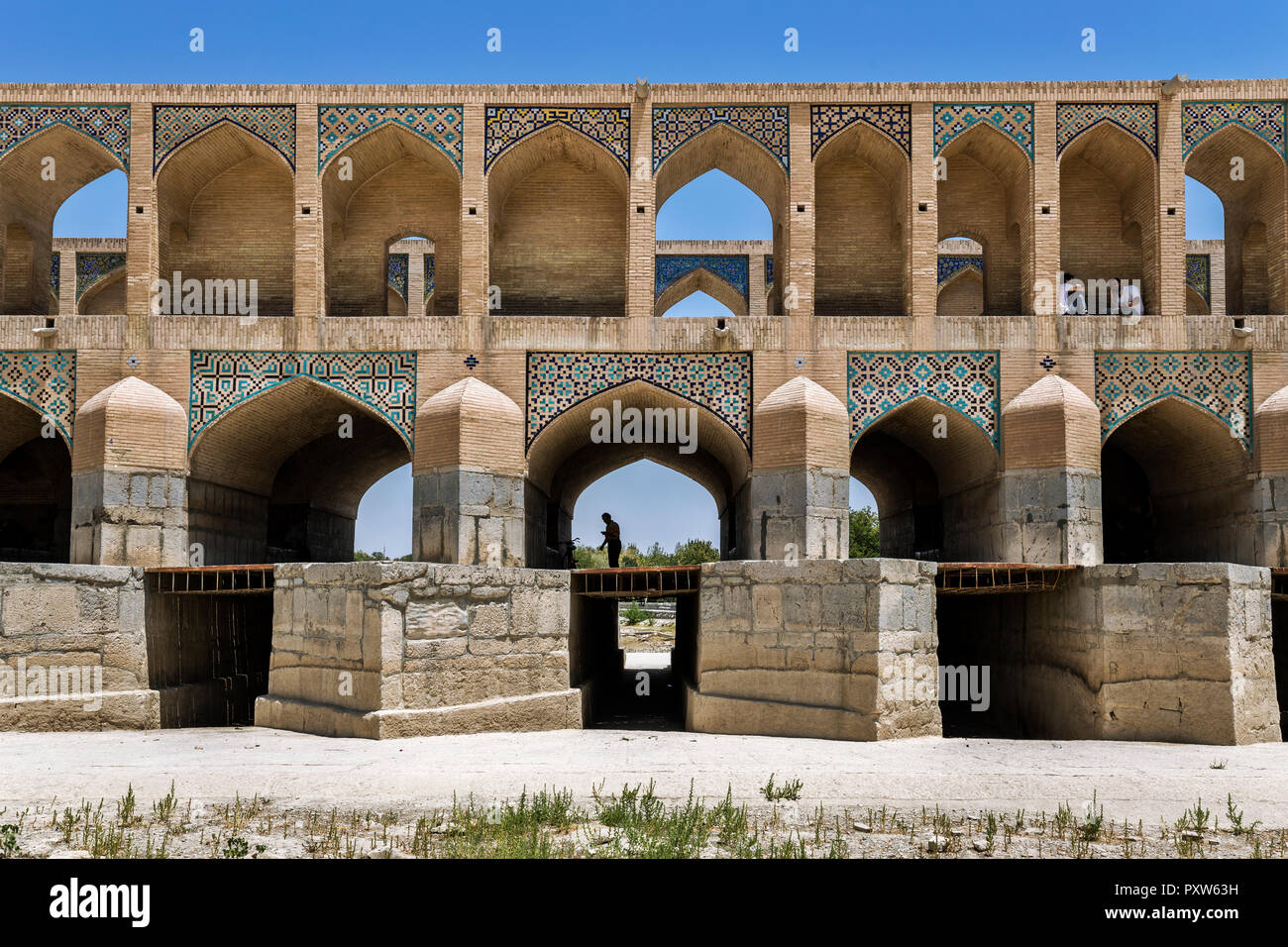 Iran, Ispahan Province, Ispahan, Si-O-se Pol Bridge Banque D'Images