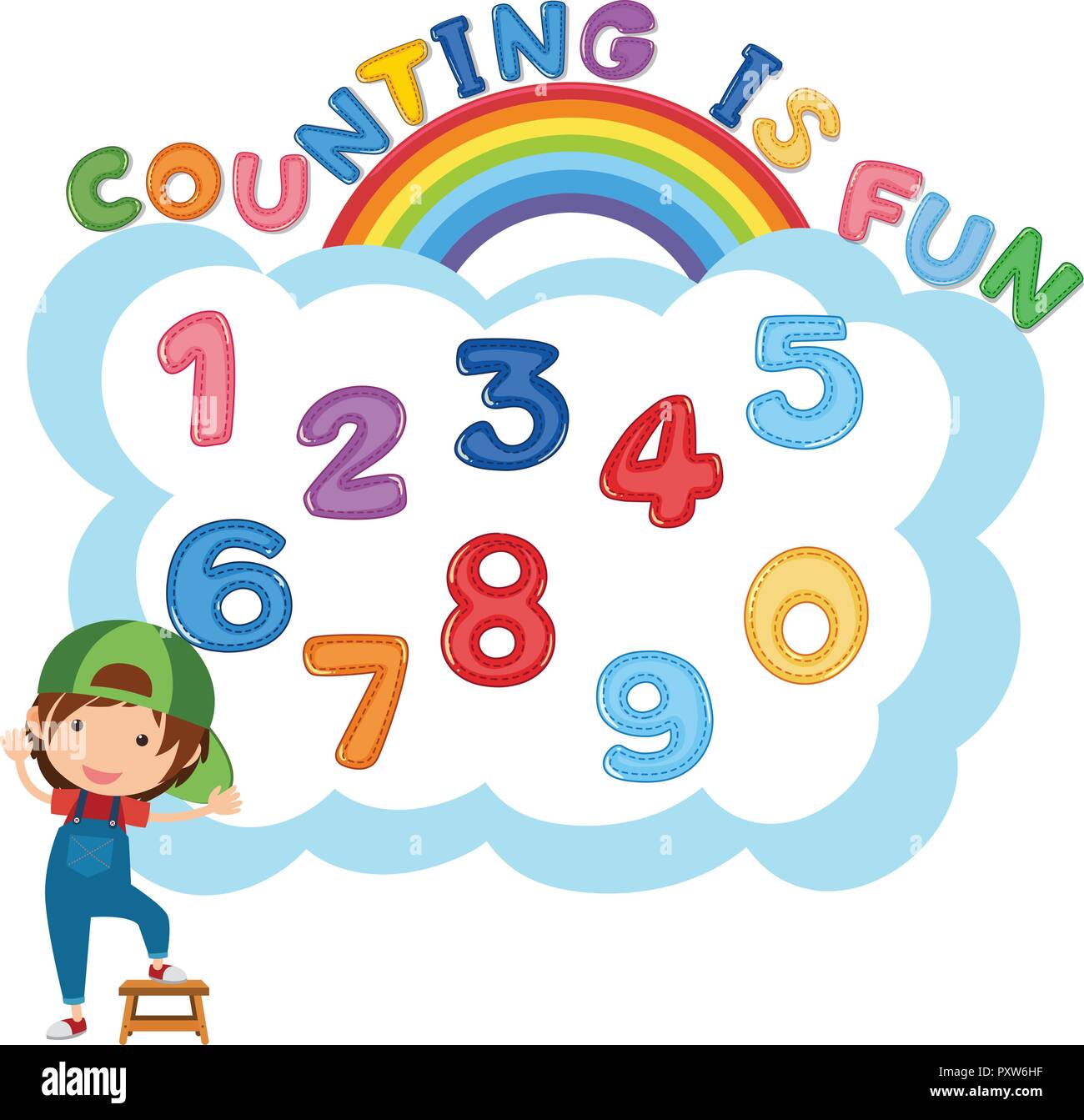 Numéro de compte 1 à 10 illustration Illustration de Vecteur