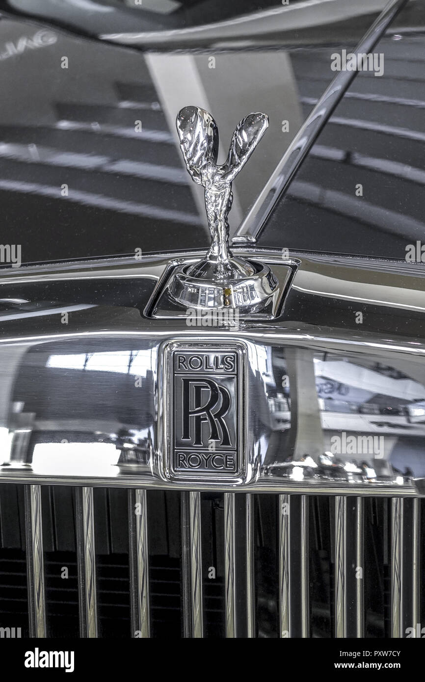 Emily, Kühlerfigur auf einem Rolls Royce Phantom (www.allover.cc/TPH) Banque D'Images