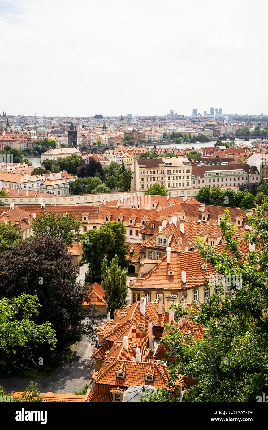 République tchèque, Prague, vue de la ville de Prague Banque D'Images