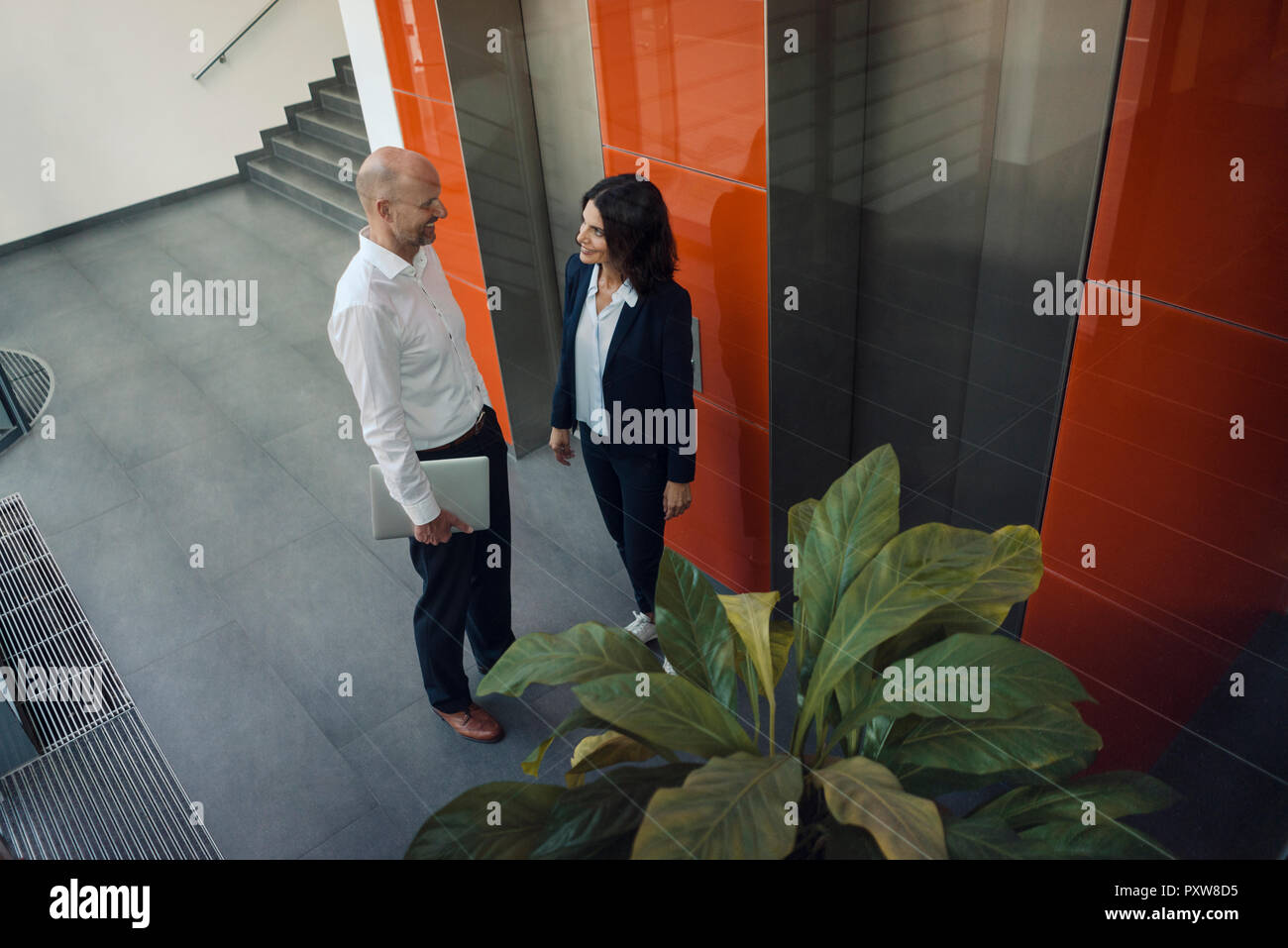 In l'avant de l'élévateur Banque D'Images