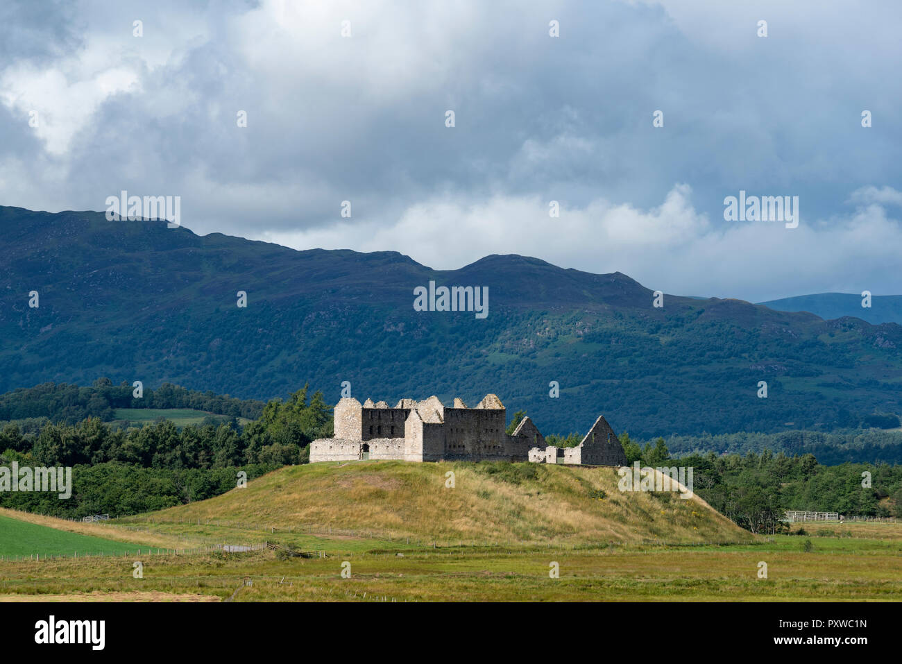 Royaume-uni, Ecosse, Badenoch, Ruthven, ruines de la Caserne Ruthven Banque D'Images