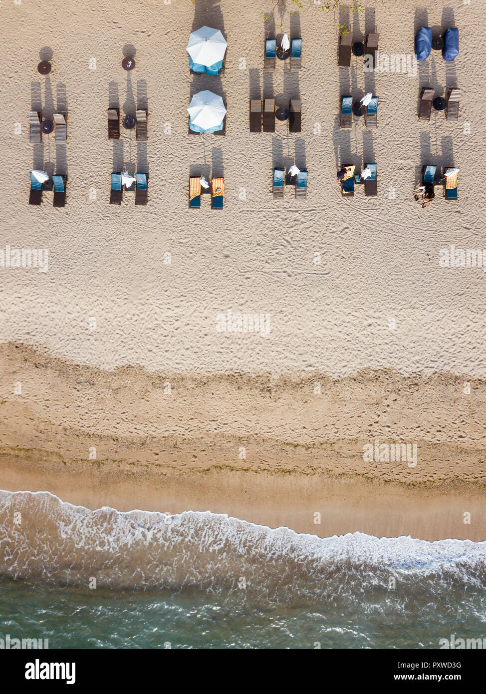 L'INDONÉSIE, Bali, vue aérienne de la plage de Sanur Banque D'Images
