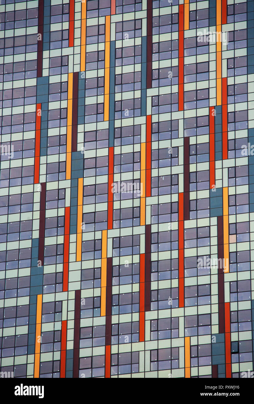 La Géorgie, l'Adjarie, Batumi, Chambre avant d'un bâtiment moderne élevé Banque D'Images