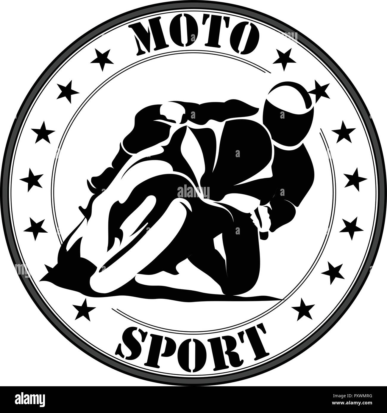Signe de Vector racer moto sportbike rapide sur Illustration de Vecteur