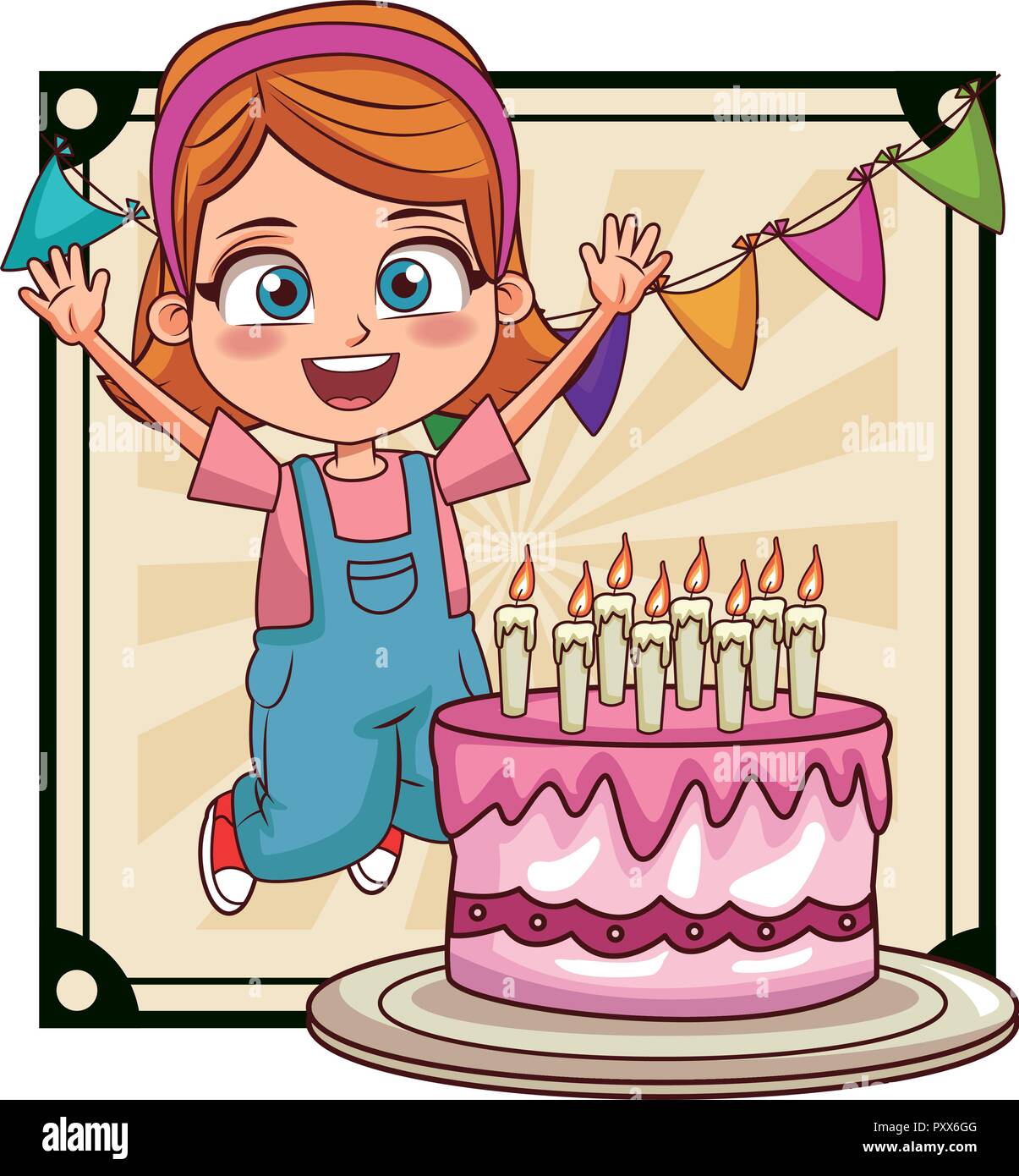 Fete D Anniversaire Fille Image Vectorielle Stock Alamy Fete D Anniversaire Fille Image Vectorielle Stock Alamy