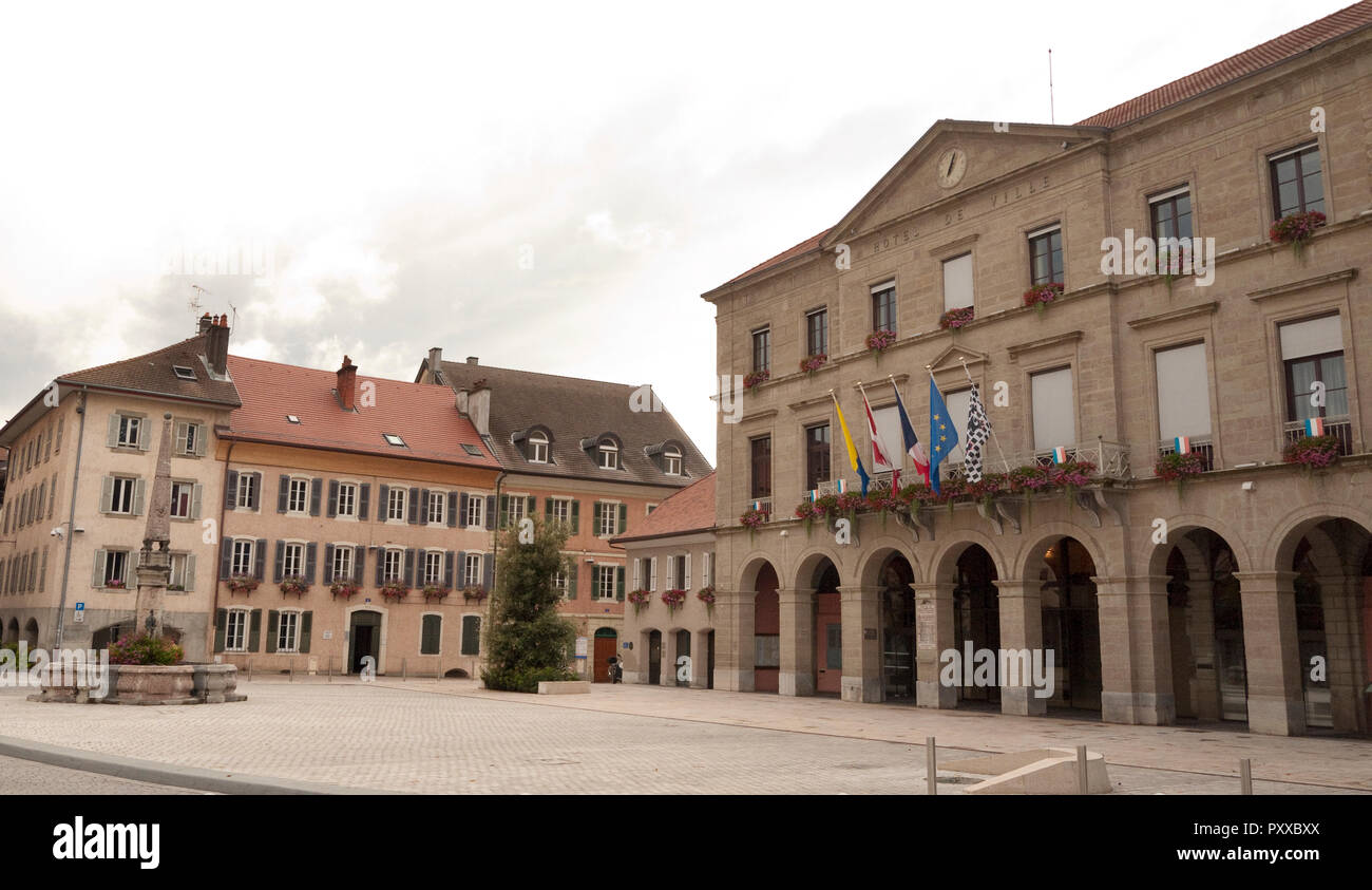 Hôtel de ville ou de ville de Thonon-les-Bains dans le département de la France sur les rives du Lac Léman Banque D'Images