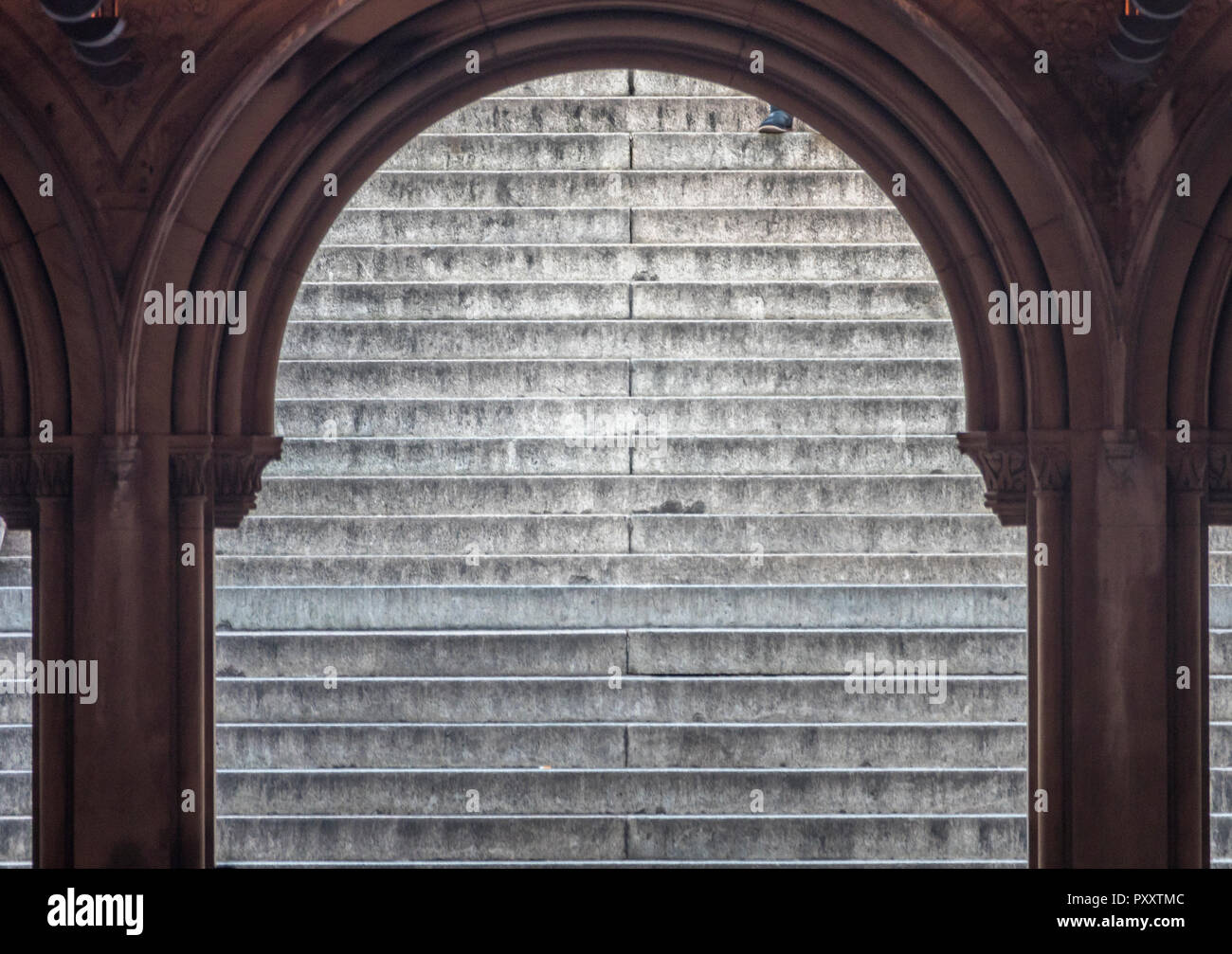 Bethesda Terrace Central Park en hiver tunnel Banque D'Images