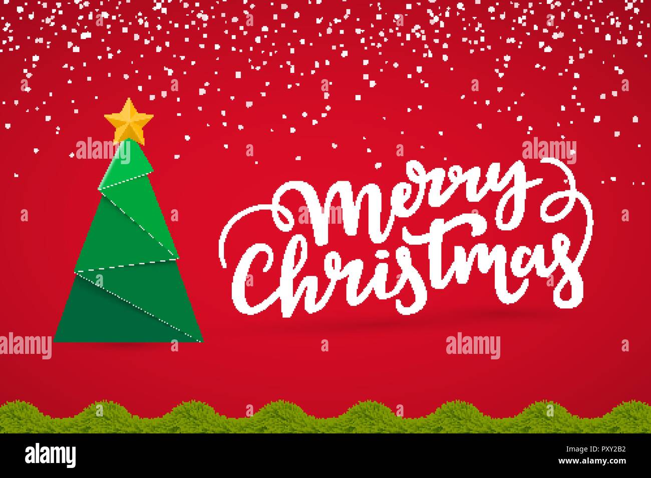 Joyeux Noël carte de fête avec la conception typographique tient la saison. Carte postale de Noël Nouvel An des arbres, conifères, type de lettrage et de neige sur la frontière Illustration de Vecteur Joyeux Noël carte de fête avec la conception typographique tient la saison. Carte postale de Noël Nouvel An des arbres, conifères, type de lettrage et de neige sur la frontière Illustration de Vecteur